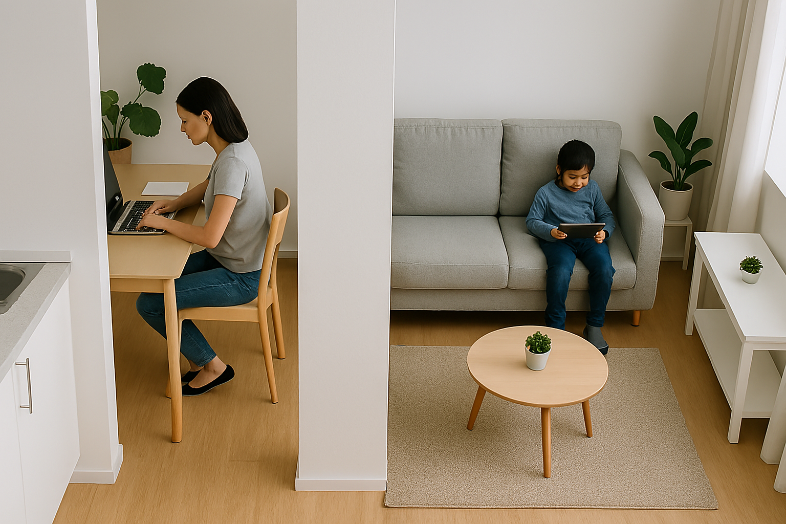 padre enviando mensaje de dormir a su niño